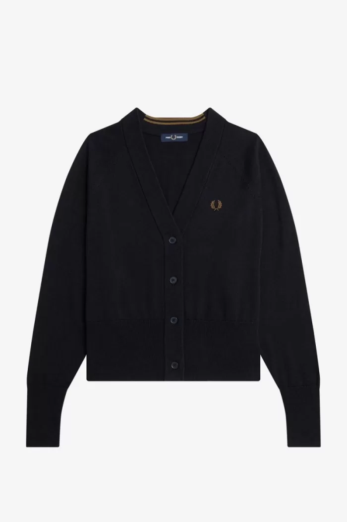 Fred Perry V-Neck Women’s Cardigan Navy NATYV3458