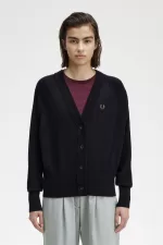 Fred Perry V-Neck Women’s Cardigan Navy NATYV3458