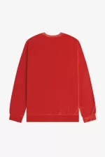 Fred Perry Velour Men’s Sweatshirts Red HAZRX6748