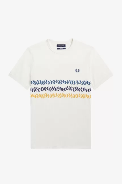 Fred Perry Vine Graphic Men’s T-Shirt Snow White KMBNA3629