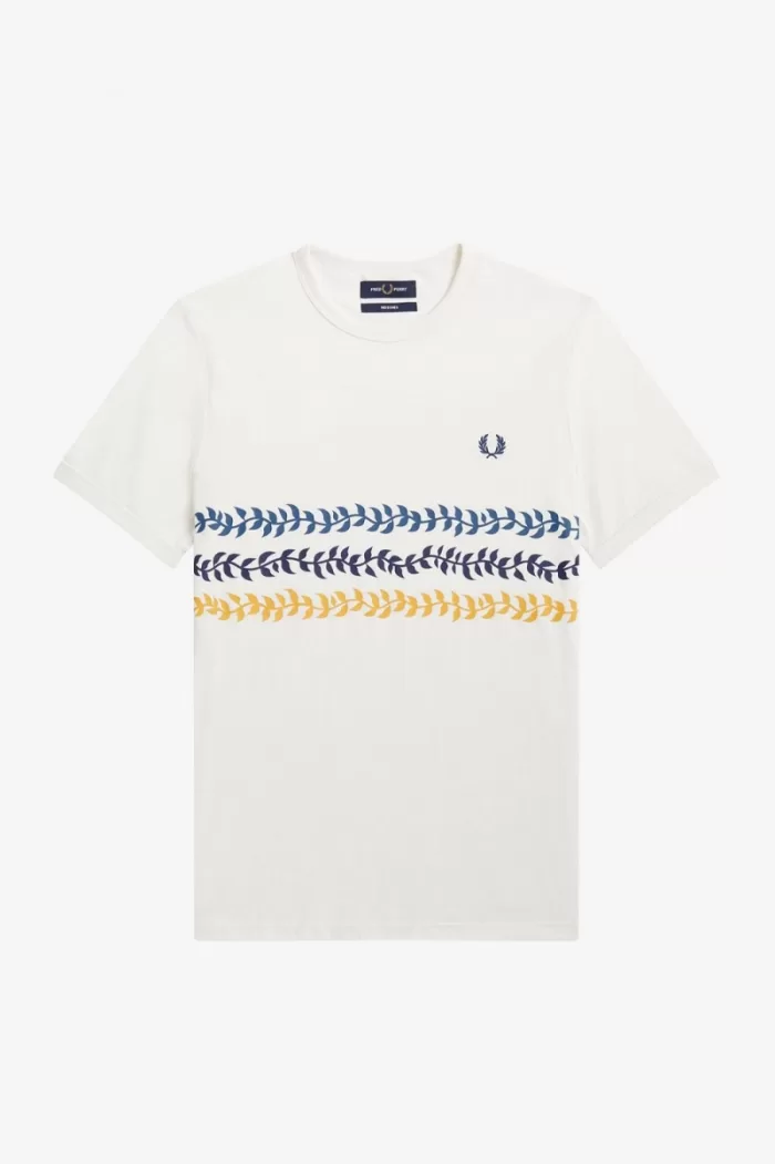 Fred Perry Vine Graphic Men’s T-Shirt Snow White KMBNA3629