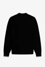 Fred Perry Waffle Stitch Men’s Jumper Black WQVAU5167