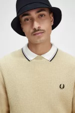 Fred Perry Waffle Stitch Men’s Jumper Oatmeal XYPRU7250