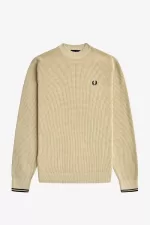 Fred Perry Waffle Stitch Men’s Jumper Oatmeal XYPRU7250