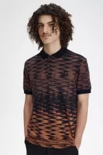 Fred Perry Wave Graphic Men’s Polo Shirt Black RAMYZ8642