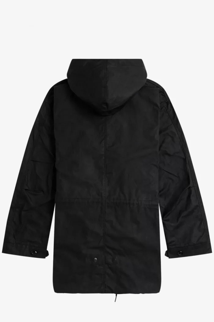 Fred Perry Waxed Cotton Men’s Parka Black SCOID8041