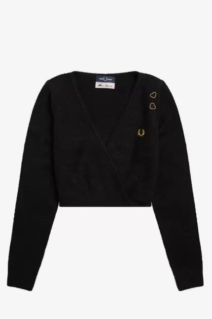 Fred Perry Wrap Women’s Cardigan Black IQYMZ9261