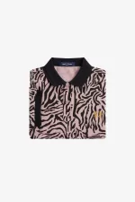 Fred Perry Zebra Print Men’s Shirt Dusty Rose Pink JACBQ7532