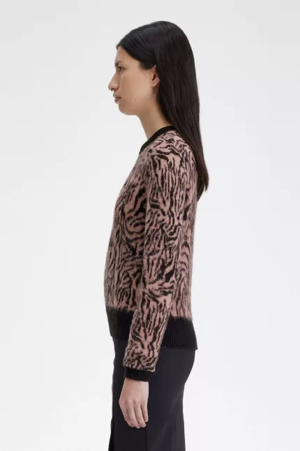 Fred Perry Zebra Women’s Jumper Dusty Rose Pink DTBJP3182