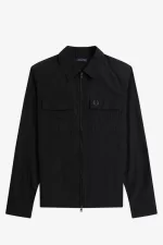 Fred Perry Zip-Through Men’s Shirt Black QJGDY3721