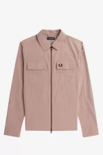 Fred Perry Zip-Through Men’s Shirt Dark Pink SRXGF0682