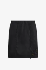 Fred Perry Zip Detail Women’s Skirts Black LOKDB5260