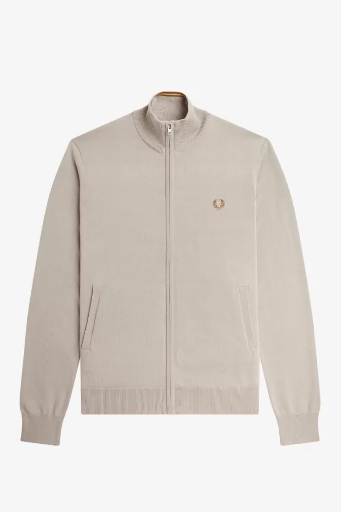 Fred Perry Zip Through Men’s Cardigan Dark Oatmeal NUBMD8432